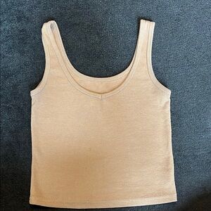 SHEIN Tan Fitted Tank Top
